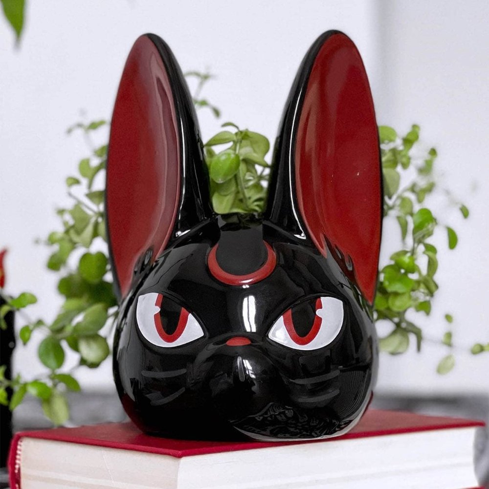 Killstar KITTY POWER Black & Red Ceramic Cat Vase - *SOLD OUT* - New in Box